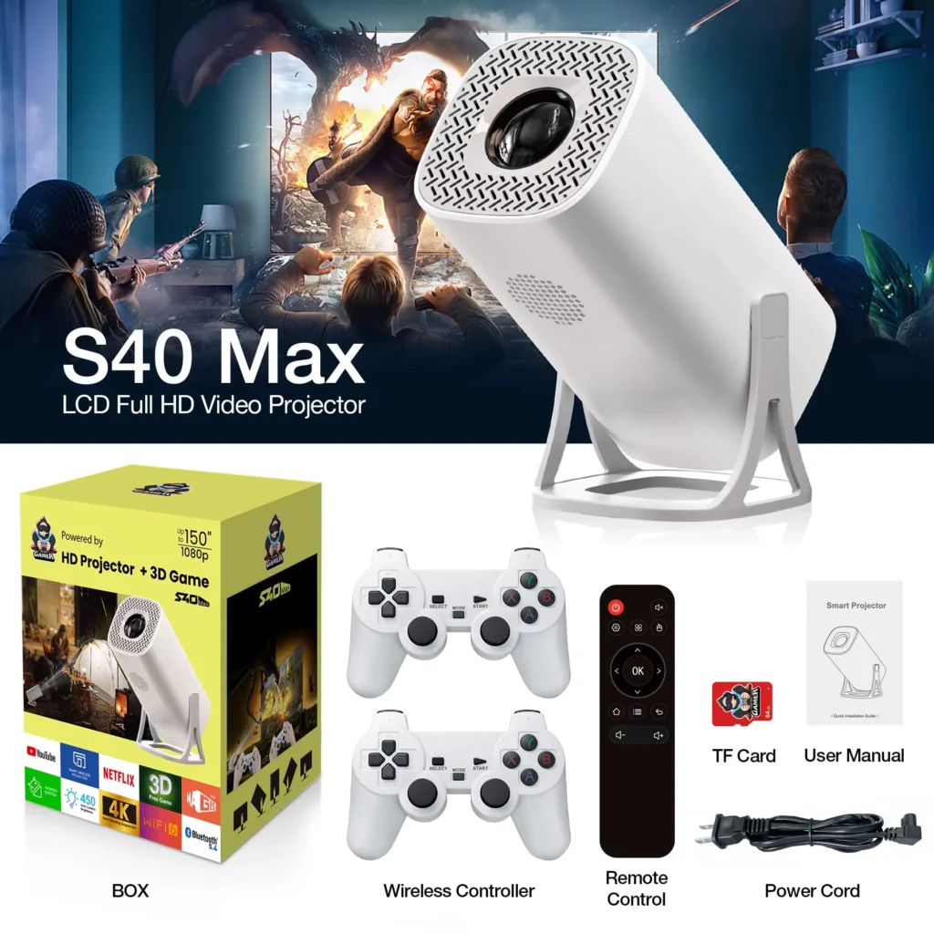 S40 Max Portable HD Projector - ilineshop