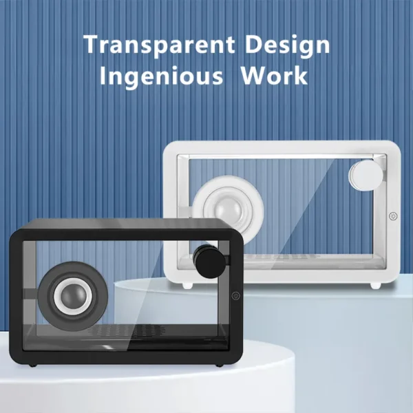 Transparent Bluetooth Speaker - Nordic Design with Colorful Ambient Light - Image 2