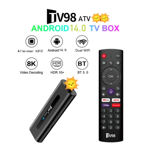 TV98 ATV Android 14 TV Box Stick - Image 5