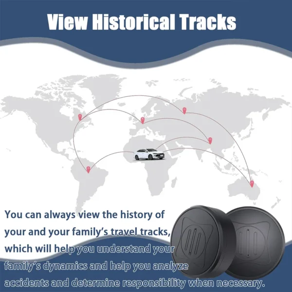 Round Magnetic Mini Worldwide GPS Tracker