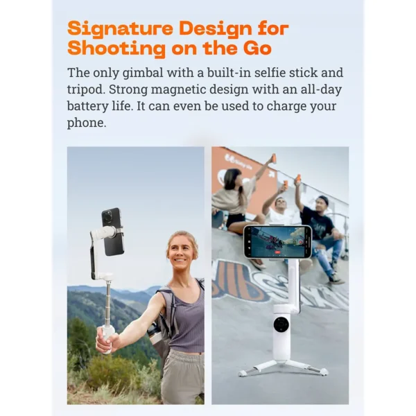 Insta360 Flow AI 3-Axis Smartphone Gimbal Stabilizer with Built-in Selfie Stick - Image 4