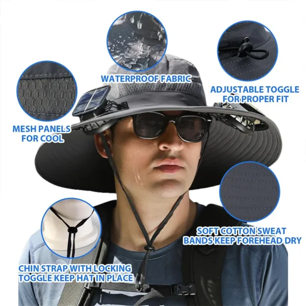 Solar Fan Hat - Image 2