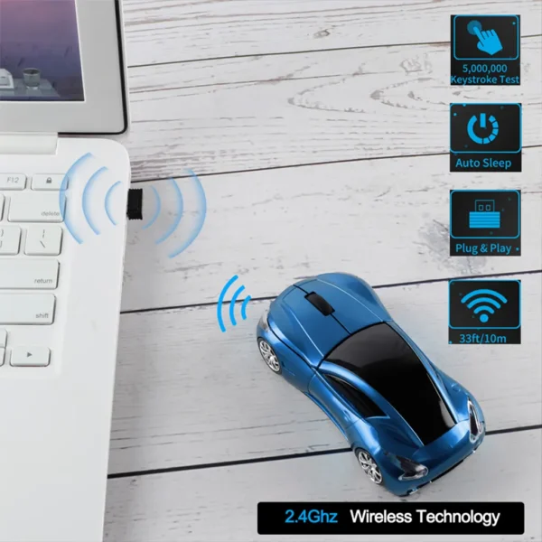 Wireless Sport Car Shaped Mouse - Image 2
