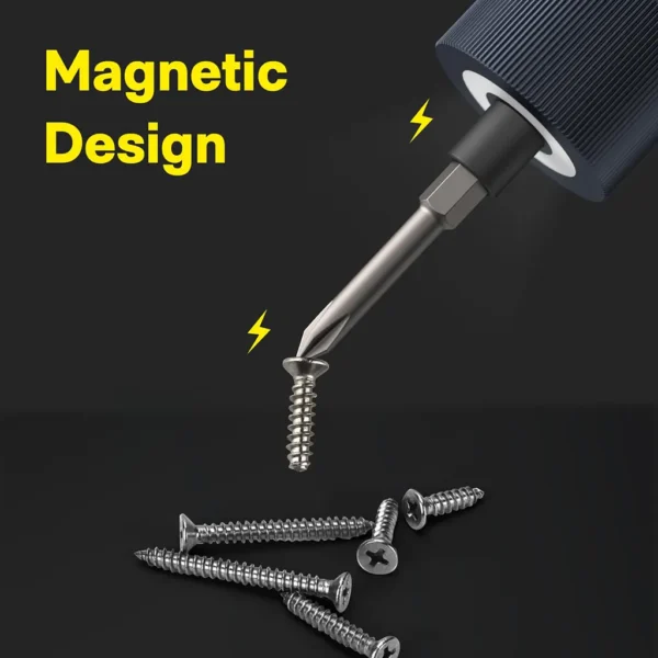 Electric Screwdriver Set- Cordless Power Screwdriver with 12 S2 Steel Bits - Image 5