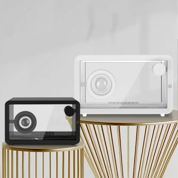 Transparent Bluetooth Speaker - Nordic Design with Colorful Ambient Light - Image 4
