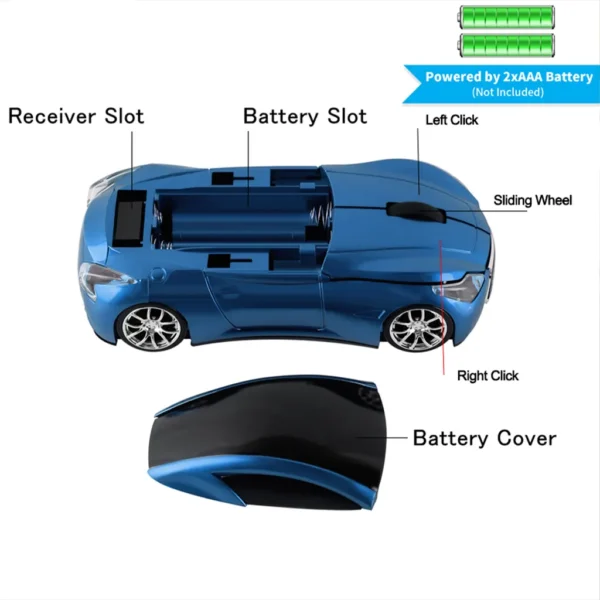Wireless Sport Car Shaped Mouse - Image 5