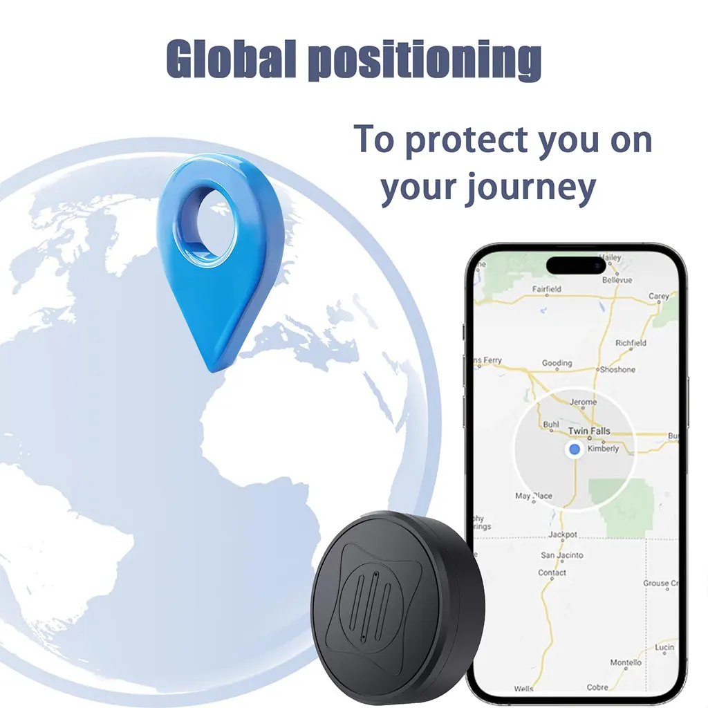Round Magnetic Mini Worldwide GPS Tracker - Image 3