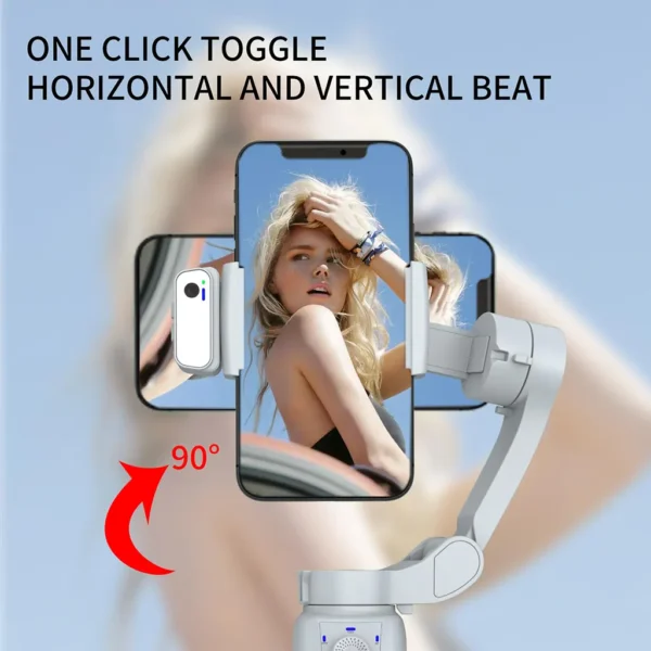 3-Axis Foldable Phone Gimbal Stabilizer with AI Tracking & Fill Light - Image 4