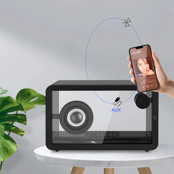 Transparent Bluetooth Speaker - Nordic Design with Colorful Ambient Light - Image 5