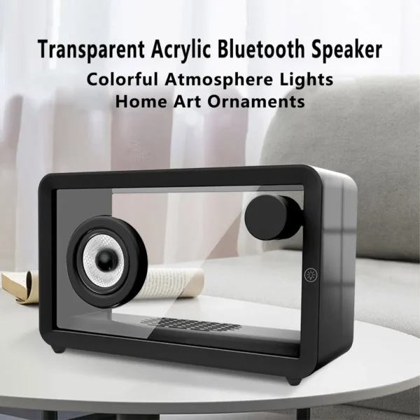 Transparent Bluetooth Speaker - Nordic Design with Colorful Ambient Light - Image 6