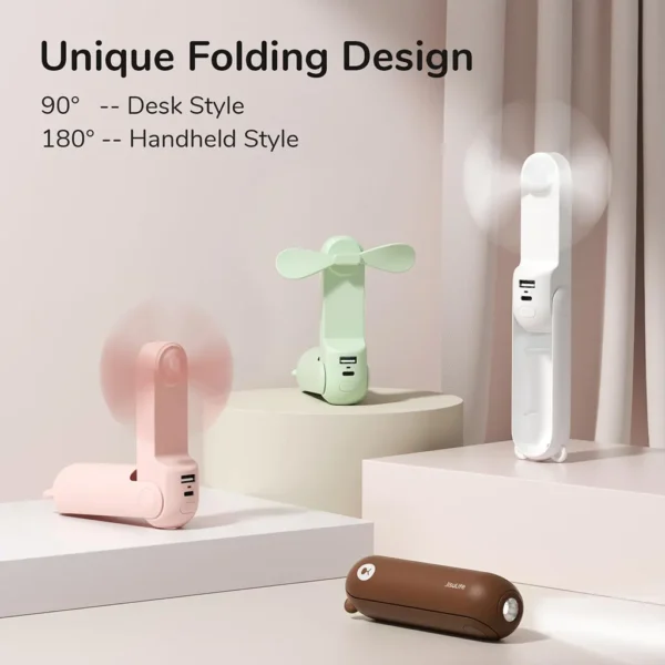 3-in-1 Pocket Bear Portable Fan with Power Bank and Flashlight - Image 2