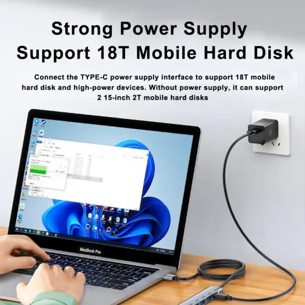 8-in-1 USB 3.0 Hub with Type-C Data Port - Image 3